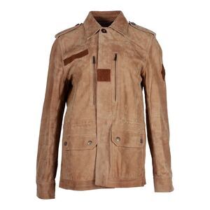 Saint Laurent Utility Jacket in Brown Suede